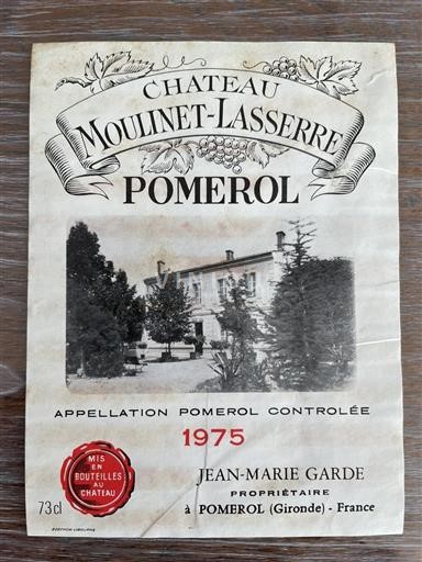 Bordeaux Pomerol Château Moulinet-Lasserre 1975