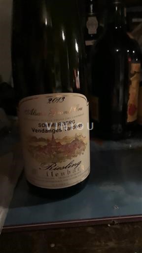 Alsace Alsace Grand Cru Vendanges Tardives Ollwiller Sommerberg Vendanges Tardives 2013