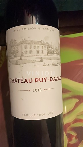 Bordeaux Saint-Émilion Grand Cru Grand Cru Château Puy-Razac 2018