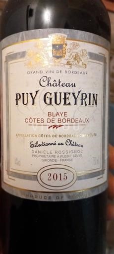 Burdeos Blaye-Côtes de Burdeos Château Puy Gueyrin 2015
