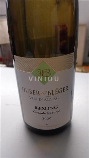 Rượu vang Blanc sec Grande Réserve Huber & Bléger 2020 Pháp Alsace Riesling AOC