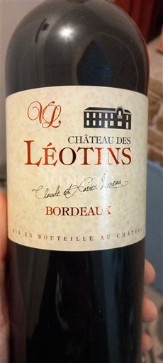 Burdeos Bordeaux Château S Léotins Sin añada
