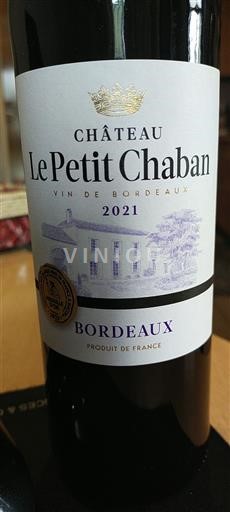 Bordeaux Château Le Petit Chaban 2021