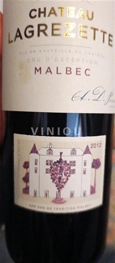 Zuidwest-Frankrijk Cahors Château Lagrézette Cru d'Exception Malbec 2012
