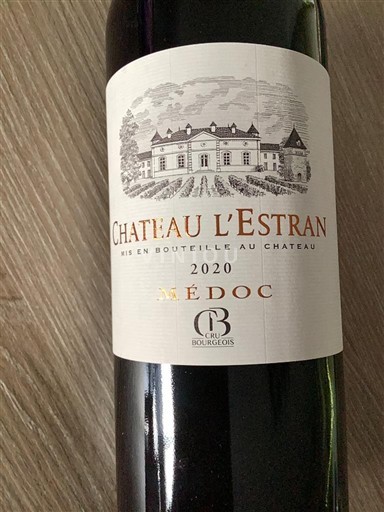 Bordeaux Médoc Château L'Estran Cru Bourgeois 2020