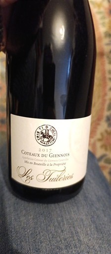 Loire Valley Coteaux du Giennois Domaine Petitjean Les Tuileries 2017