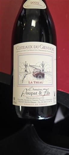 Loiren laakso Giennois-kumpualueet Domaine Poupat & Fils La Thiau 2022