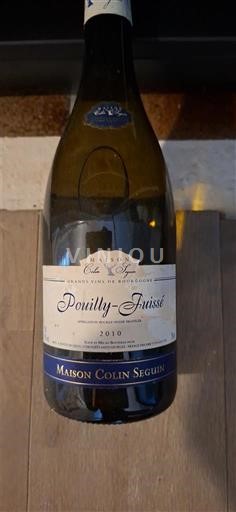 Vine Blanc sec Maison Colin Seguin 2010 Frankrig Bourgogne Pouilly-fuissé AOC