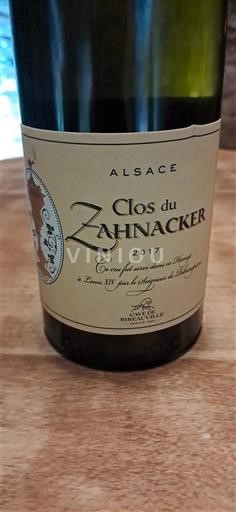 Alsace Alsace Grand Cru Cave de Ribeauvillé Clos du Zahnacker 2017