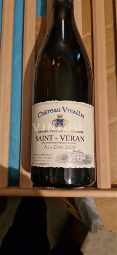 Borgogna Saint-Véran Château Vitallis À la Côte 2020