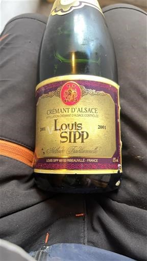 Vinos Espumosos Blanc brut Cuvée Traditionnelle Louis Sipp 2001 Francia Alsacia Crémant de Alsacia AOC