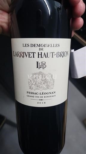 Bordeaux Pessac-Léognan Larrivet Haut-Brion Les Demoiselles 2016