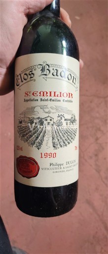 Bordeaux Saint-Émilion Clos Badon 1990