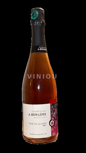Champaña Champán A. Bergère Rosé de Saignée Brut Sin añada