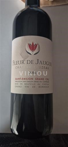 Bordéus Saint-Émilion Grand Cru Grand Cru Château Cluzeau Fleur de Jaugue 2016