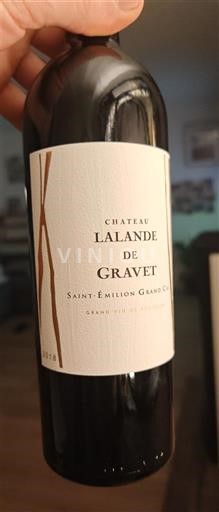 Bordeaux Saint-Émilion Grand Cru Grand Cru Château Lalande de Gravet 2018