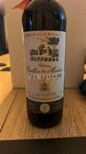 Bordeaux Lussac-saint-émilion Château Caillou les Martins 2001