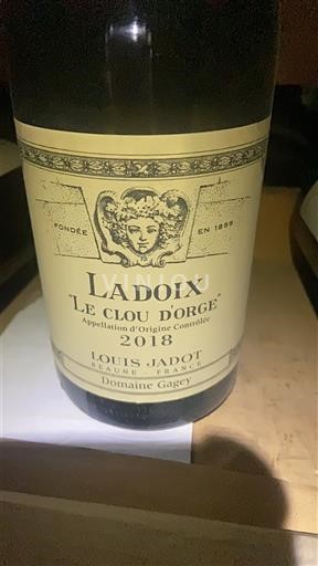 Burgundy Ladoix Domaine Louis Jadot Domaine Gagey Le Clou d'Orge 2018