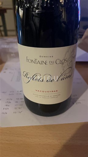 Rhônevallei Vacqueyras Domaine Fontaine du Clos Reflets de l'âme 2021