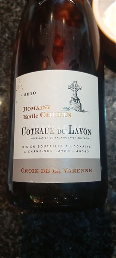 Loirevallei Coteaux du Layon Domaine Emile Chéruin Croix de la Varenne 2010