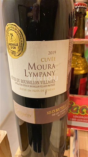 Vinhos Rouge sec Cuvée Moura Lympany Moura Lympany 2019 França Roussillon Côtes do Roussillon Villages AOC