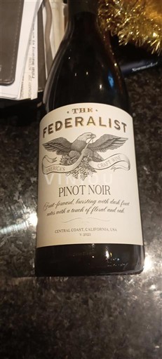 Wines Rouge sec Pinot Noir The Federalist 2023 USA California AVAs Central Coast AVA