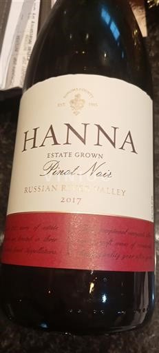 Kalifornijske AVA Russian River Valley Hanna Estate Grown Pinot Noir 2017