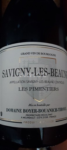 Burgundy Savigny-lès-Beaune Domaine Boyer-Bouachin-Tirol Les Pimentiers 2023