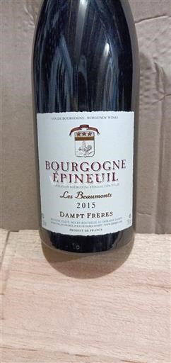 Burgundi Bourgogne Épineuil Dampt Frères Les Beaumonts 2015