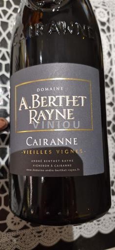 Rhône Valley Cairanne Domaine A. Berthet Rayne Vieilles Vignes 2020