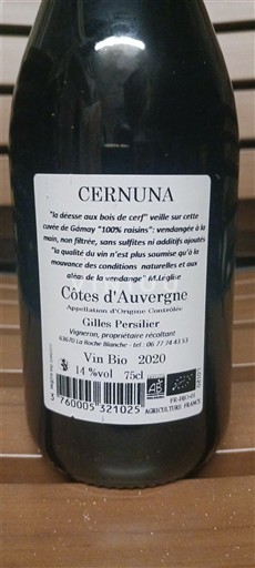 Vale do Loire Côtes-d'Auvergne Gilles Persilier Cernuna 2020