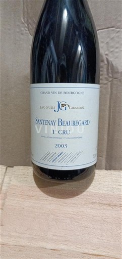 Wijnen Rouge sec Santenay Beauregard 1er Cru Jacques Girardin 2003 Frankrijk Bourgondië Niet gespecificeerd AOC Premier Cru