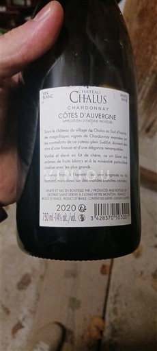 Vale do Loire Côtes-d'Auvergne Château Chalus Chardonnay 2020