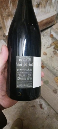 Vinos Rouge sec Duclaux 2020 Francia Valle del Ródano Côte-rôtie AOC