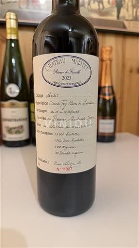 Bordeaux Sainte-Foy-Bordeaux Château Martet Réserve de Famille 2023