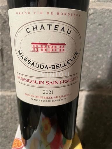 Bordo Писеген-Сент-Емилион Château Marsauda-Bellevue 2021