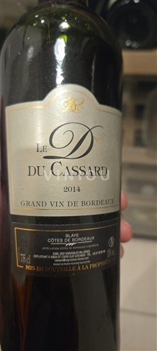 Burdeos Blaye-Côtes de Burdeos Le D du Cassard 2014