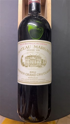 Bordeaux Margaux Premier Grand Cru Classé Château Margaux Grand Vin 1992