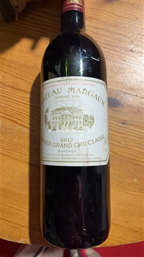 Bordoja Margaux Premier Grand Cru Classé Château Margaux Grand Vin 1992