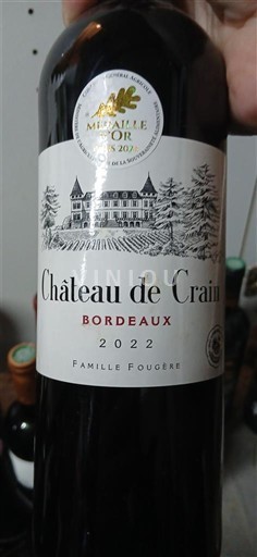 Bordeaux Château Crain 2022