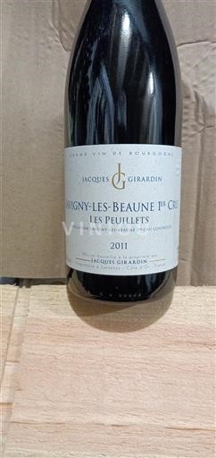 Wijnen Rouge sec Les Peuillets Jacques Girardin 2011 Frankrijk Bourgondië Savigny-lès-Beaune AOC Premier Cru