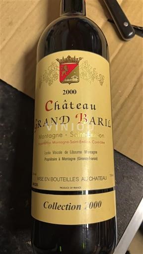 Bordeaux Montagne-saint-émilion Château Grand Baril Collection 2000 2000