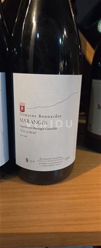 Bourgogne Maranges Domaine Bonnardot Sur le Bois 2020