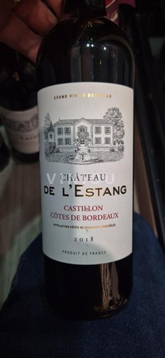 Burdeos Castillon-costas-de-burdeos Château L'Estang 2018