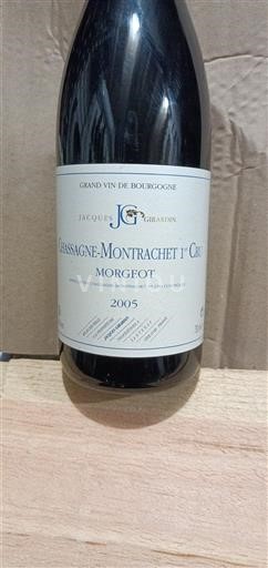 Wijnen Rouge sec Morgeot Jacques Girardin 2005 Frankrijk Bourgondië Chassagne-Montrachet AOC Premier Cru