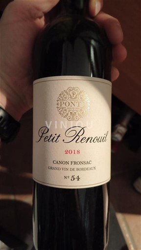 Bordeaux Canon-Fronsac Ponty Petit Renouil 2018