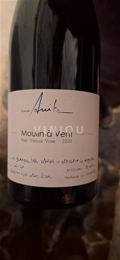 Vini Rouge sec Très Vieille Vigne Domaine Anita 2020 Francia Beaujolais Moulin-à-vent AOC
