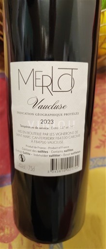 Provence, Lower Rhône Valley, Corsica Vaucluse Les Vignerons du Lieu Marc 2023