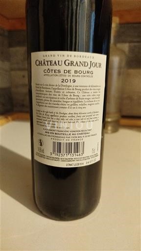 Burdeos Côtes-de-bourg Château Grand Jour 2019