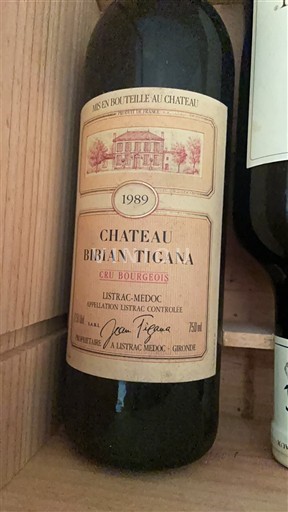 Bordeaux Listrac-Médoc Cru Bourgeois Château Bibian Tigana 1989